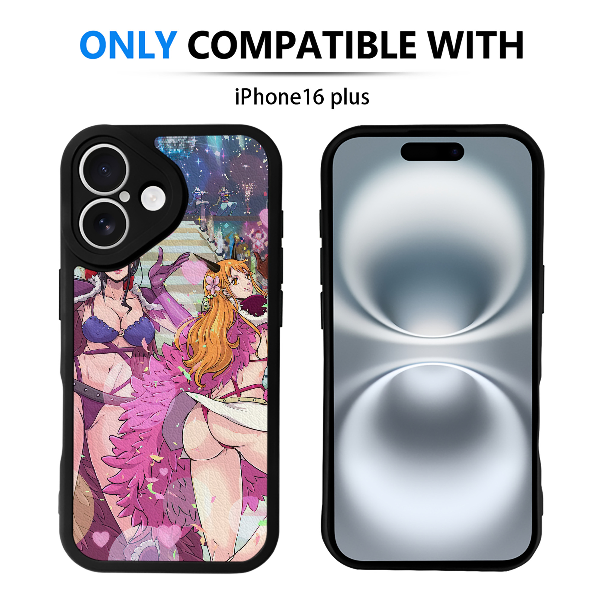 （画像用） ワンピース ONE PIECE 【iPhone 16シリーズ対応】シリコンスマホケース（レザー調） 材質：シリコン